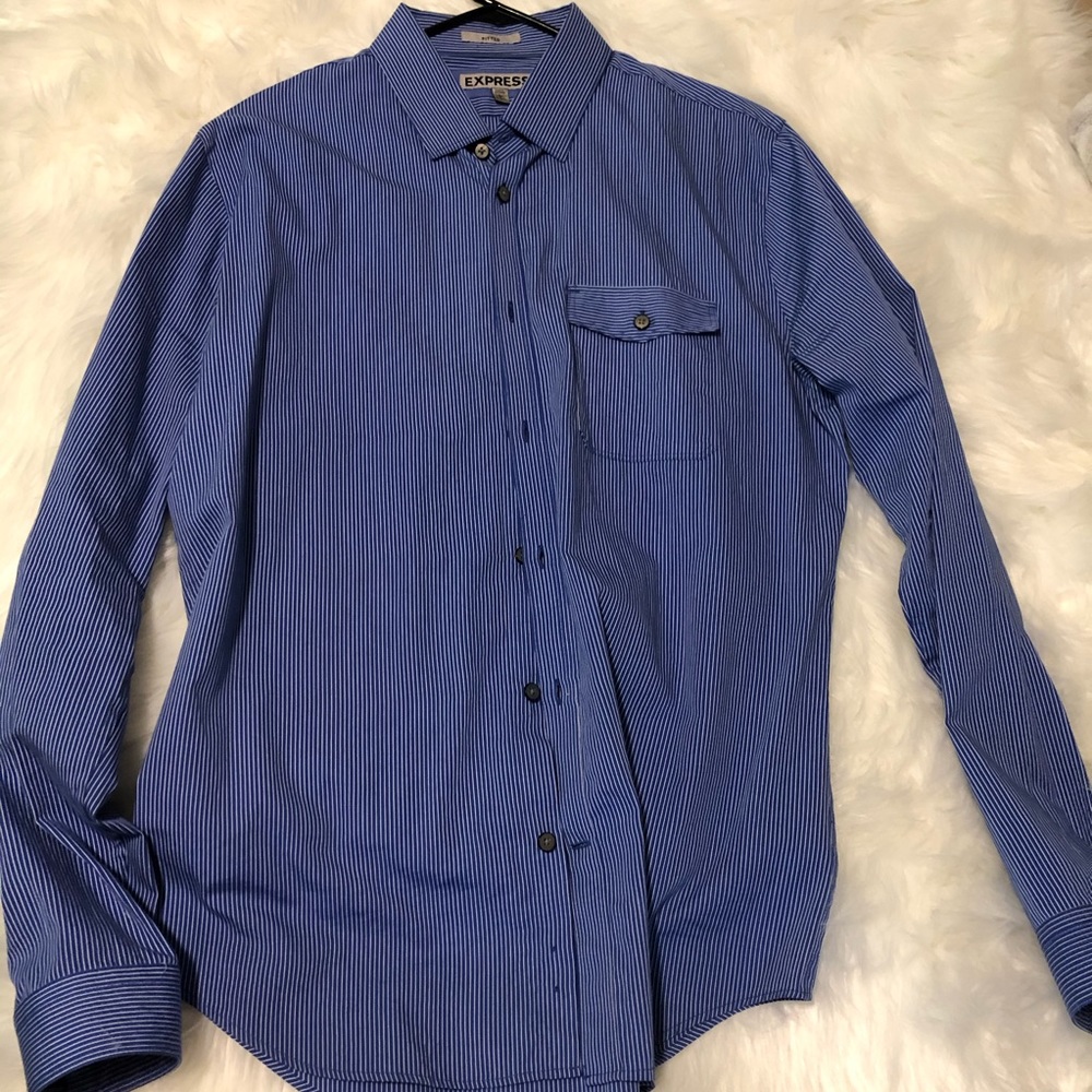 Express fitted button up shirt